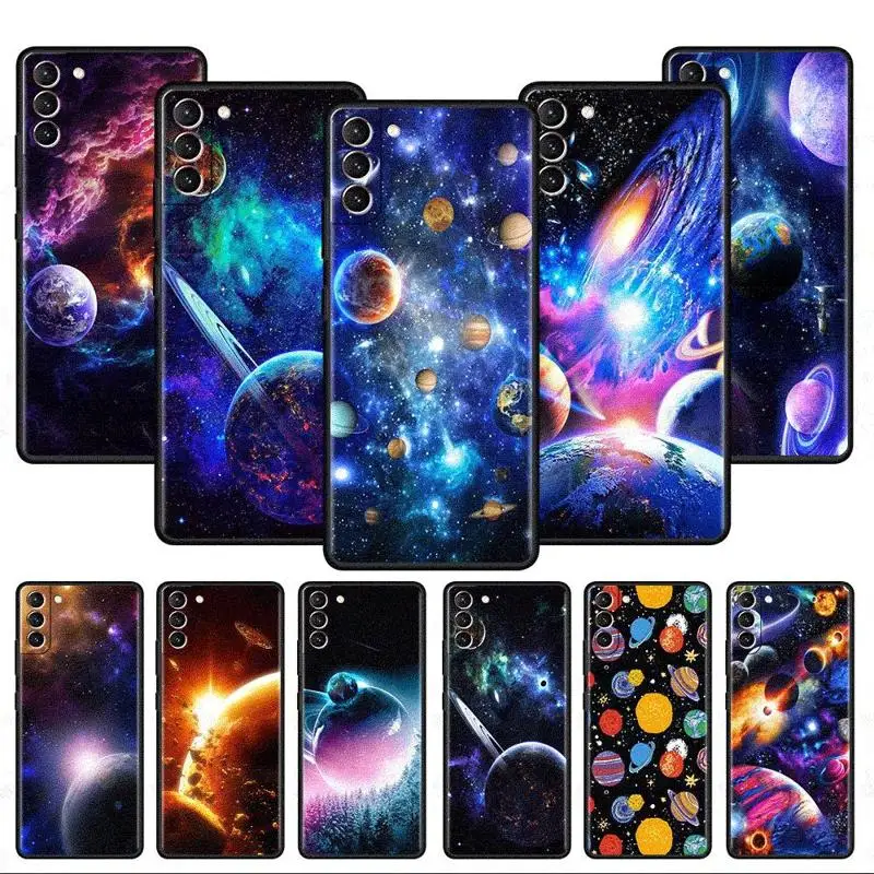 Planets Space Venus Sun Mars Case For Samsung Galaxy S24 S23 S22 Ultra S21 S20 FE S10 Plus Soft Phone Shell