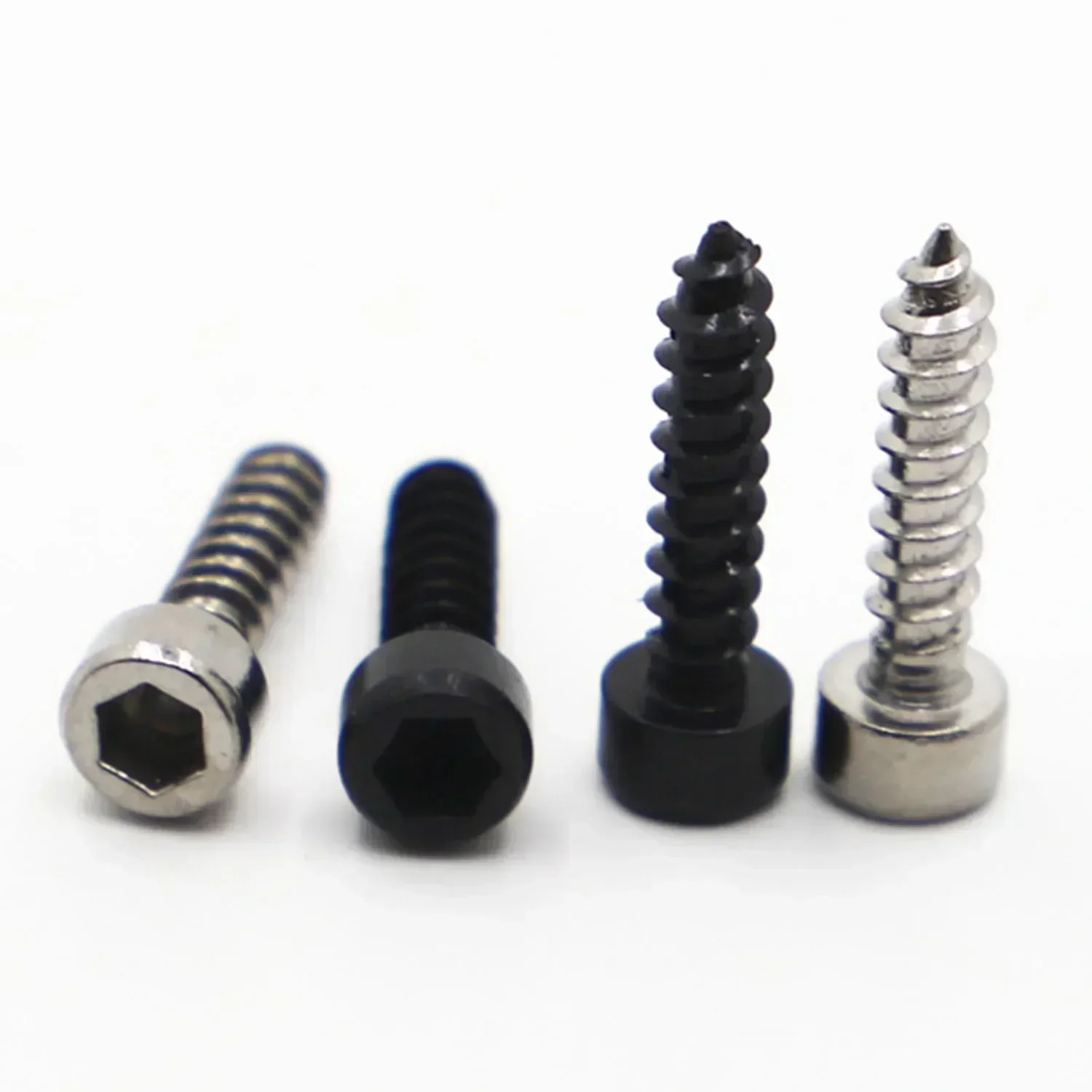 M2 M2.6 M3 M3.5 M4 M5 M6 Allen Screws Black 8.8 Steel / 304 Stainless Steel Hex Socket Cap Head Self Tapping Screw for Speaker