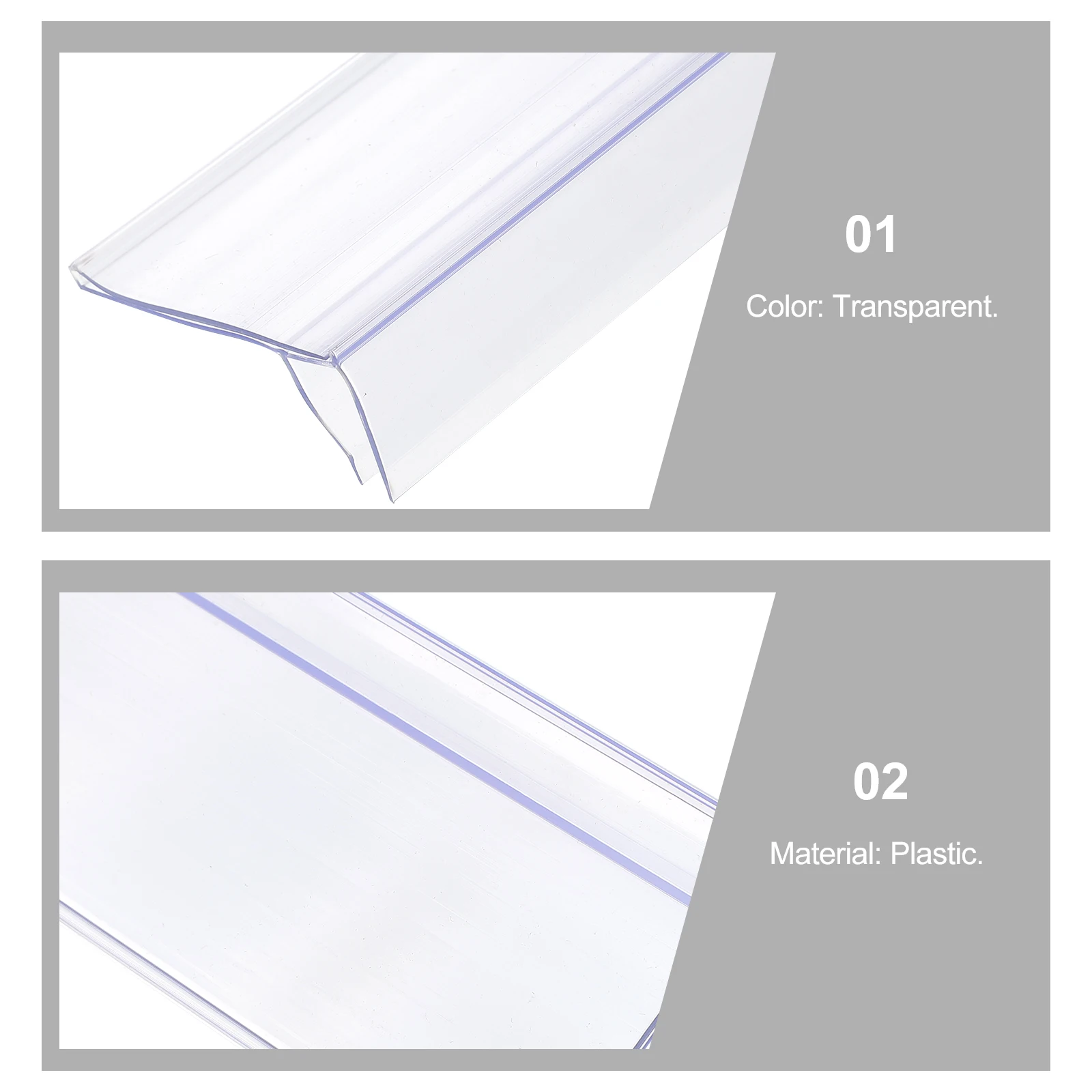 

30Pcs Supermarket Price Display Tag Clear Plastic Label Holder for Retail Shop Shelf Merchandise Sign Use Supermarket Price Tag