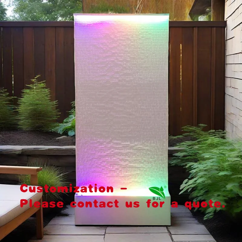 custom.New Design Home Garden Decoration Multi Color Led White Acrylic Waterfall Feature Wall