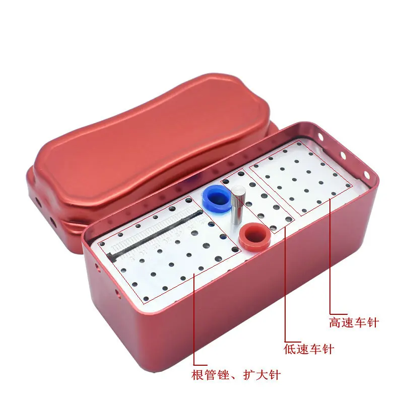 

1pcs Dental 72 Holes Aluminum Disinfection Box Autoclave Sterilizer Case Diamond Burs Holder for Endo Files Dentistry