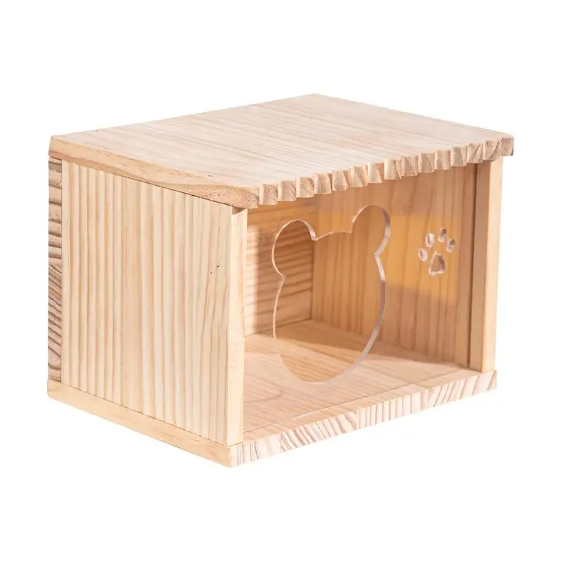 

Sturdy Dwarf Hamsters House Harmless Pet Toy Solid Wood Hamster Funny Play House Toy Cages Hamster Home small pet Supplies