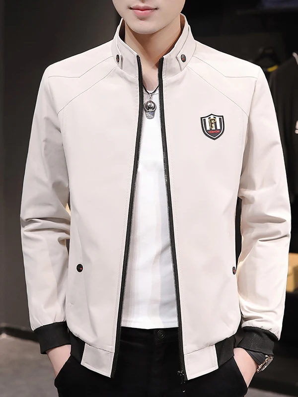 

Новая премиальная молодежная повседневная куртка 2026 года для весны и осени, деловая, маленьких размеров, трендовая, с воротником-стойкой, приталенная, дышащая, на молнии