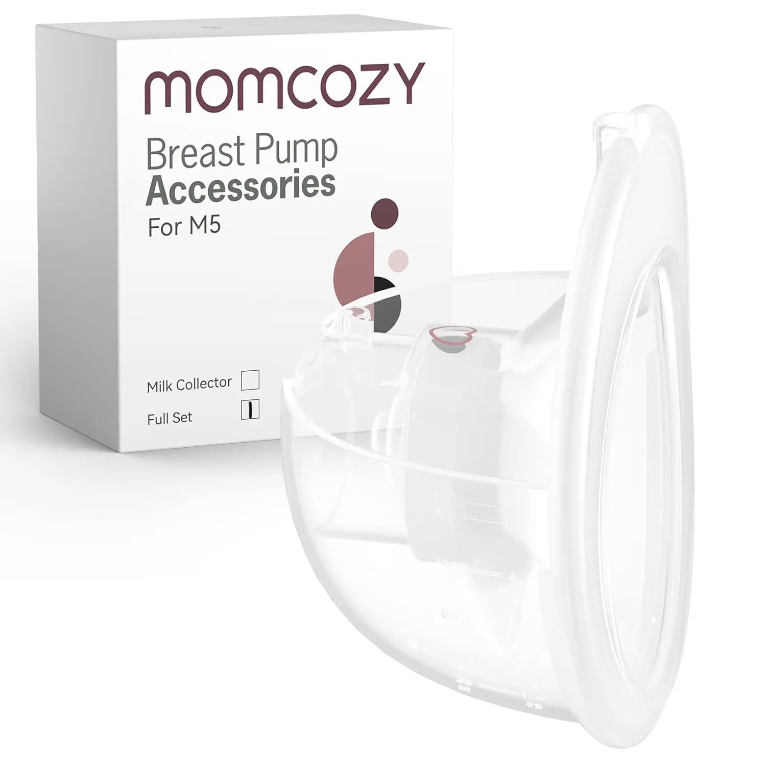 

Full Set Milk Collector Cup with Double-Sealed 24mm Flanges, Compatible with Wearable Breast Pumps