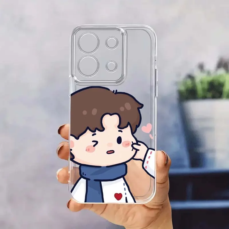 

Anime Couple Art For Xiaomi Redmi 10 11 K30 K40 K50 K60 K70 Pro Prime Plus Ultra Zoom 5G TPU Transparent Phone Case