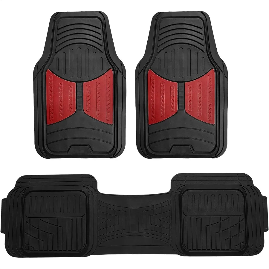 Car Floor Mats HeavyDuty Rubber Floor Mats for Cars Universal Fit Full Set Trimmable Automotive Floor Mats Climaproof Floor Mat