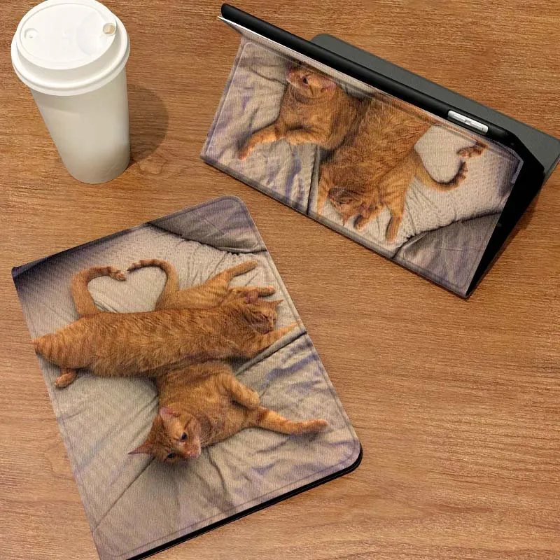 

Gray Cat Red Roses Case For Samsung Galaxy Tab S6 S7 S8 S9 S10 S11 FE Plus Lite Tablet