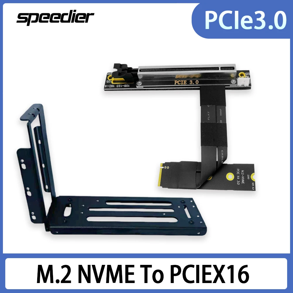 M.2 M-Key To 16x Extension Adapter Cable for M.2 Interface External Graphics Card NVMe To PCIe X16 Cable Stand EGPU Full Speed