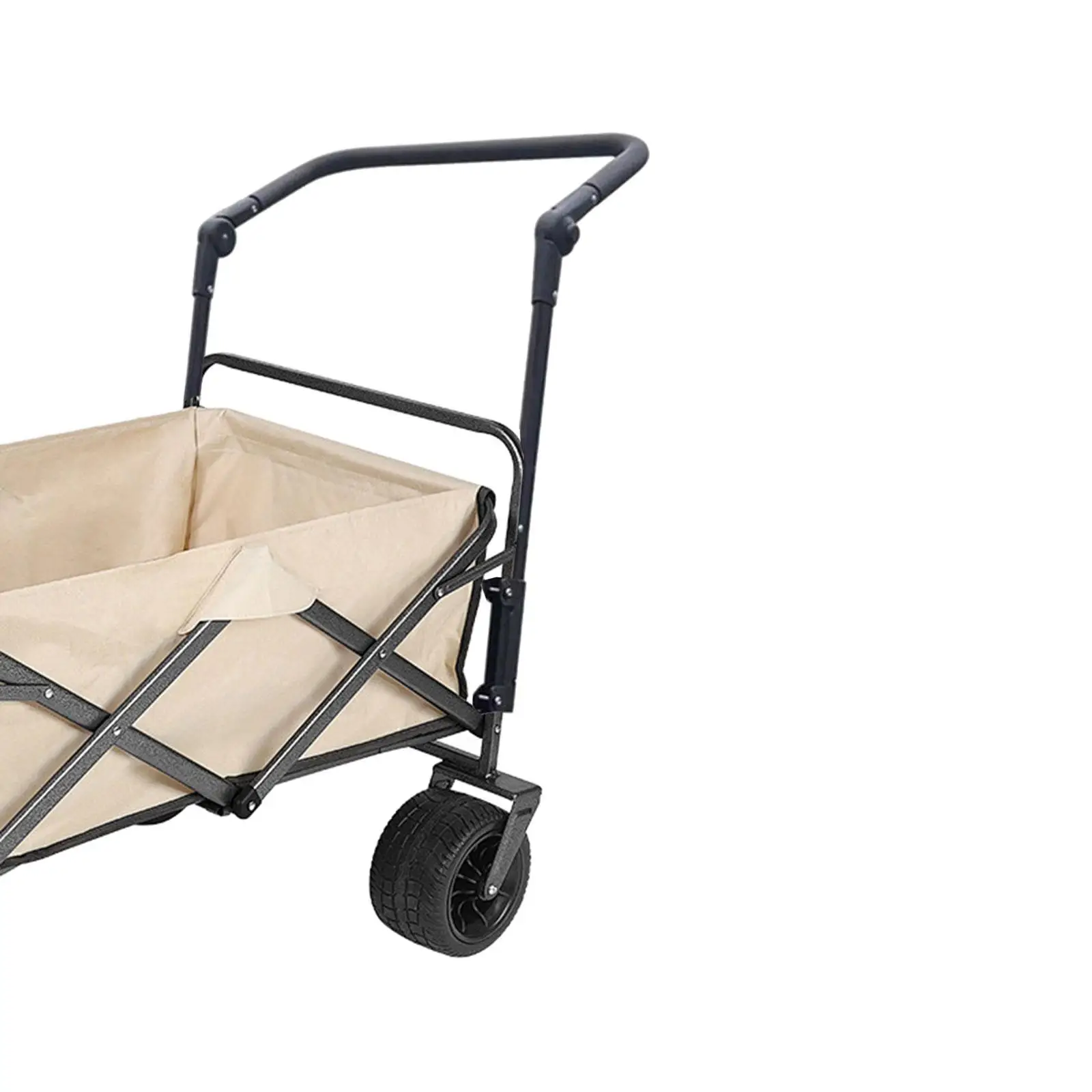 Foldable Wagon Handle, Push Pull Bar Removable Multifunctional Fits Width 50cm-52cm, Camping Carts Handle, Wagon Attachment