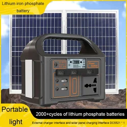 100W Portable Solar Power Station 110V/220V Power Generator Outdoor Emergency Mobile Power Bank 24000mAh LED Display