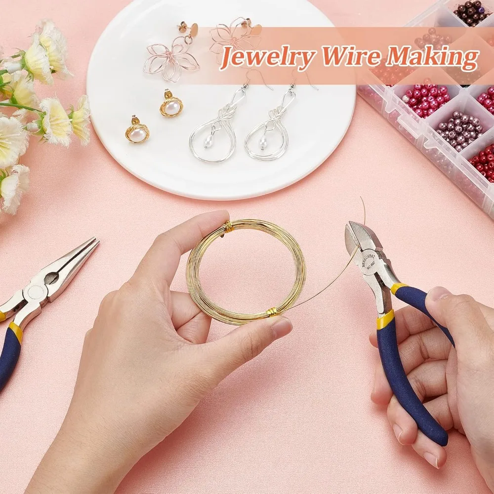 1Bundle 23 Gauge 20 Feet Brass Wire 0.6mm Wide Jewelry Beading Wire for Jewelry Making Wire Wrapping and Other Arts