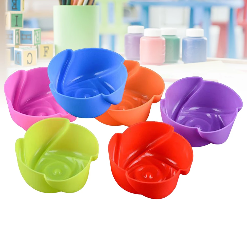 

12 Pcs Silicone Cake Mold Non Stick Easy Clean Flexible Food Grade Safe Perfect for Birthday Party Baking Mold Candy Fondant