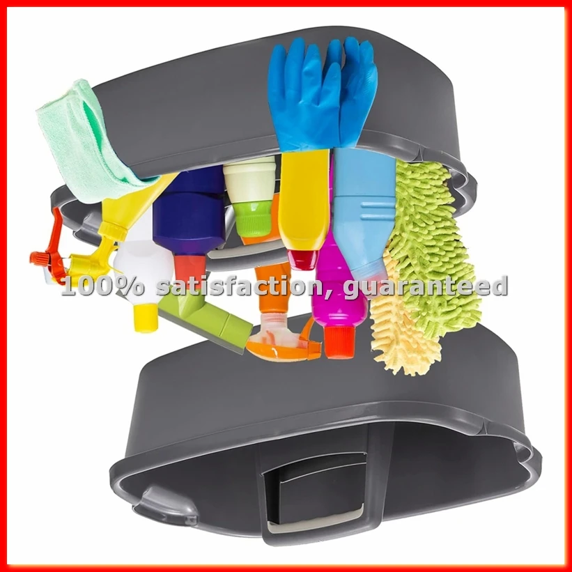 

Коробка для хранения чистящих средств, большая пластиковая коробка для хранения чистящих средств с ручкой, ведро для уборки, хозяйственная сумка для душа-ABWY