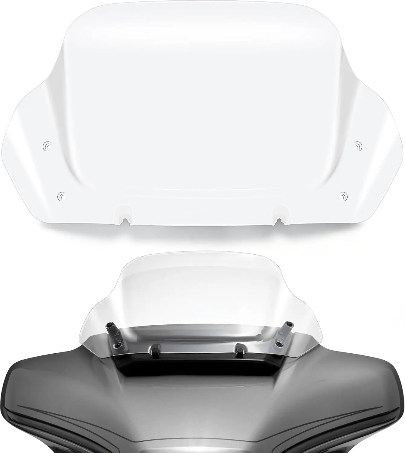 

10-дюймовый волнистый ветровой сплиттер подходит для Harley Davidson CVO Street Glide FLHXSE 2023-up, Street Glide FLHX 2024-up