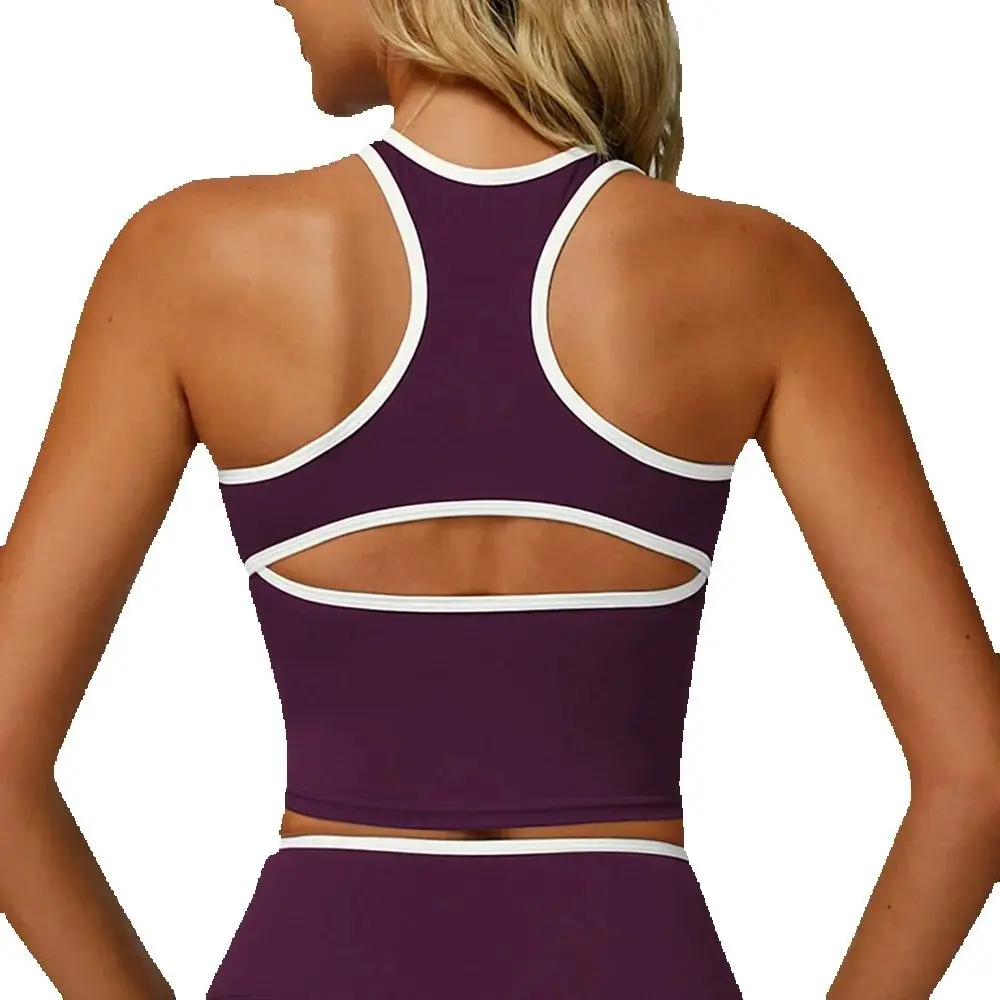 

Yoga Vest Shockproof Yoga Vest Running Gym Tank Top Women Fitness Quick-Dry Workout Vest Female Sports Sleeveless Top Women