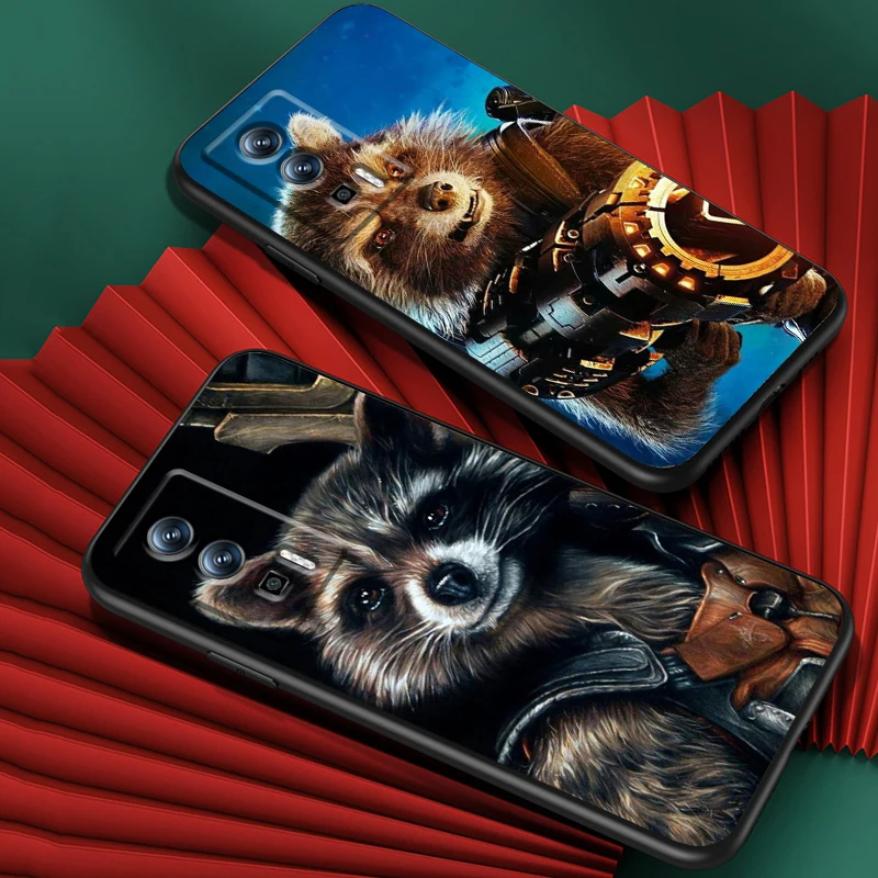 Marvel Art Rocket Raccoon For Xiaomi Redmi 9A 9C 9AT 10C 9 9T 10 12C 13C 8 12 K60 A1 A3 K50 K70e 5G Black TPU Phone Case