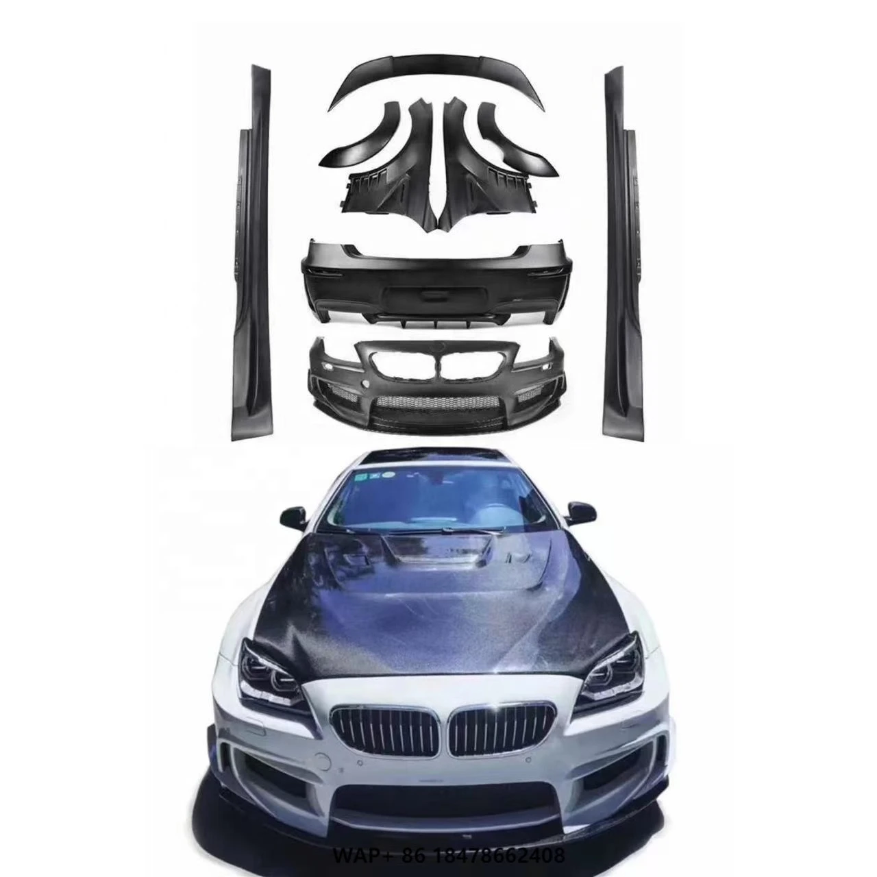 

High Quality PD Style Wide Body Kit Front Rear Bumper Side Skirts for 6 Series F12 F13 to 2010+