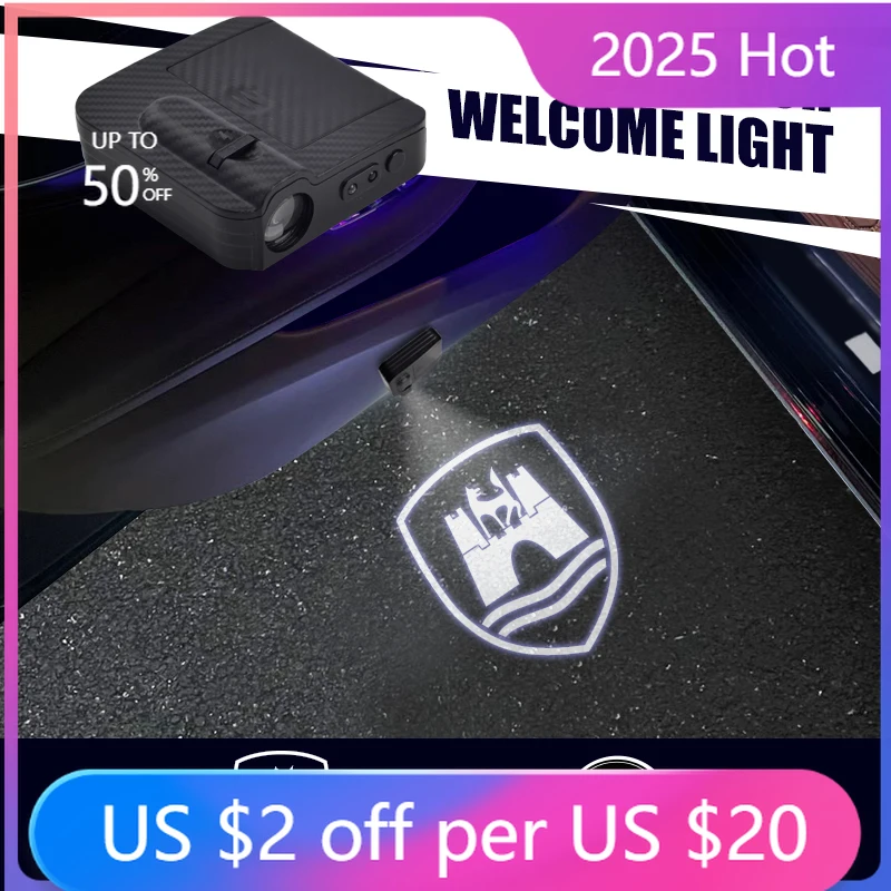 Горячие внутренние молдинги, автомобильная лампа для проектора, значок видения Wolfsburg для Touareg Santana Passat Golf Polo Tiguan, внутреннее освещение LE