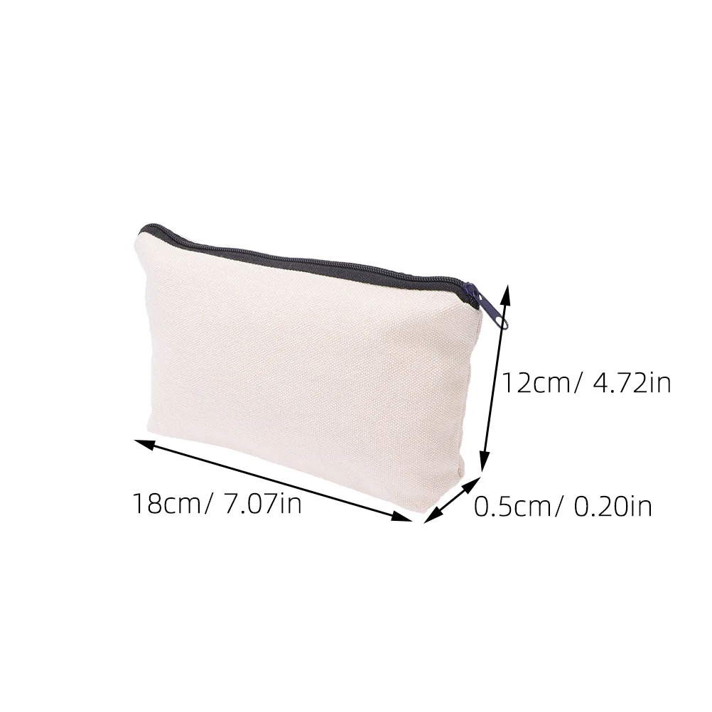 

20 Pcs Zipper Pen Storage Bag Thin Canvas Case for Kids Travel School Supplies Pencil Case Coin Bag Stationery Pouch
