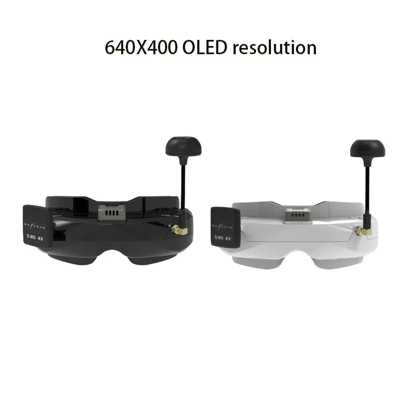 SKYZONE SKY02O OLED 5.8GHz 2S-6S FPV Goggle with Patch and Omni Antenna Built-in Headtracker DVR 640*400 for FPV Racing Drones