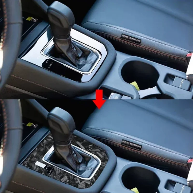 For Subaru Forester 2026 Car Carbon Fiber Rear Air Vent Frame Gear Shift Cover Steering Wheel Bright Trim Interio Accessories