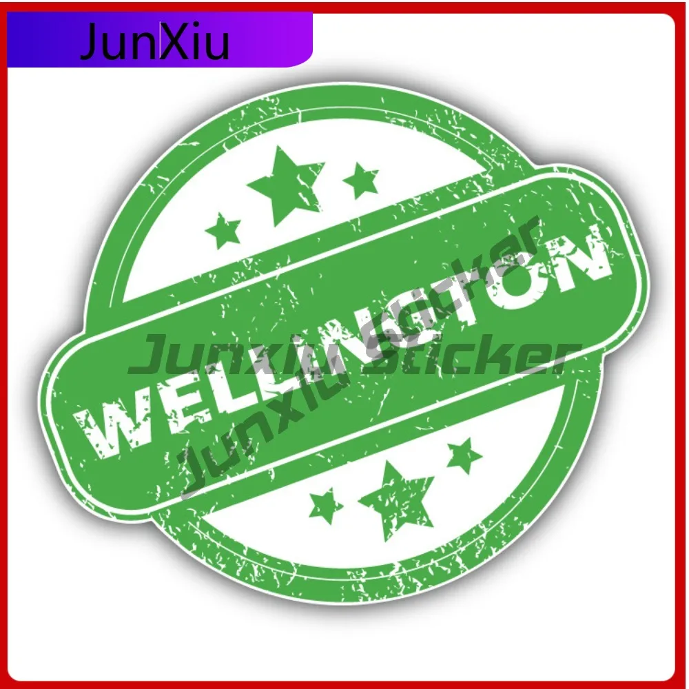 

Wellington Creative Sticker Travel Stamp Car Decal Bumper Stickers - ''Sizes'' Anime Style Helmet Use Car Accessories Anti Sc