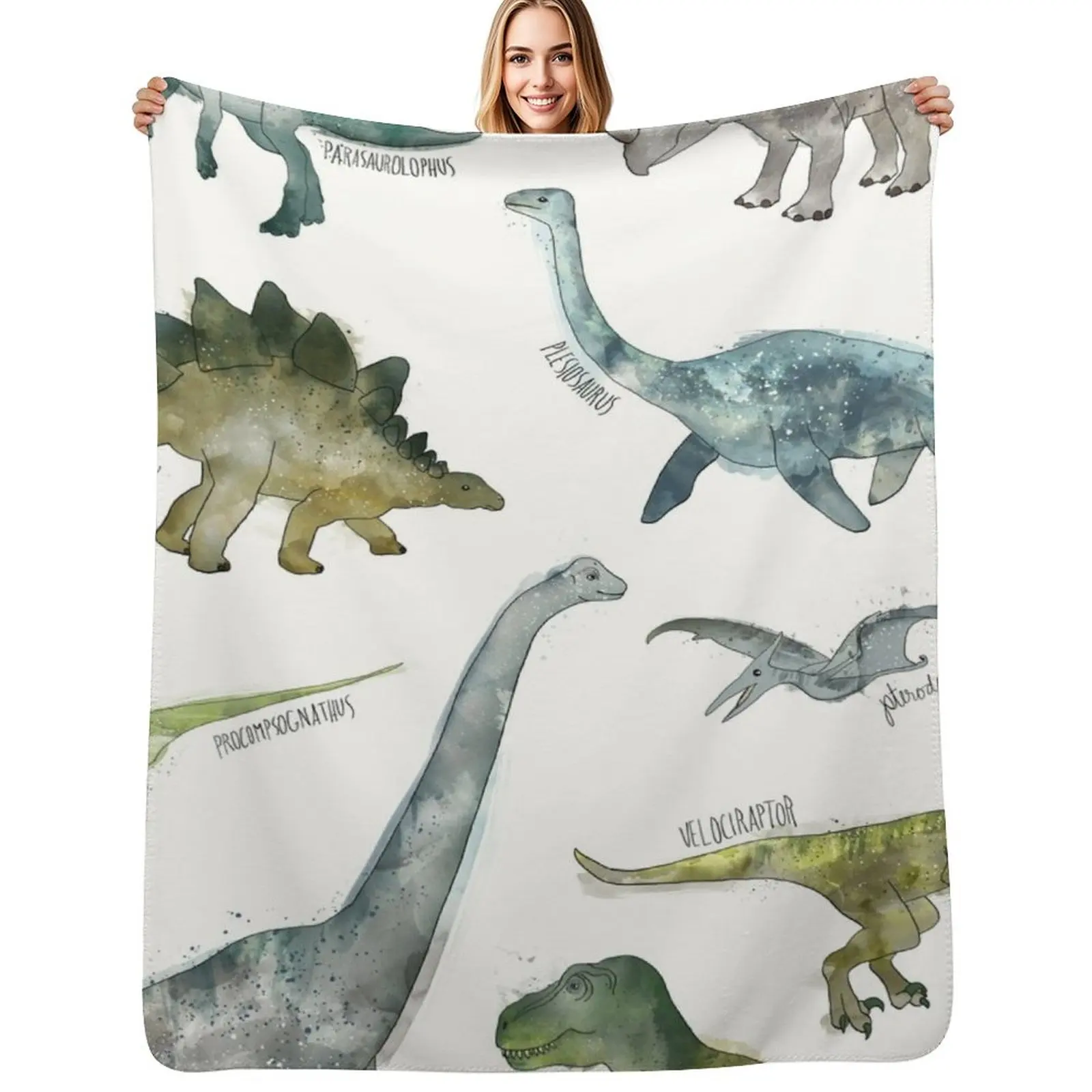 Dinosaurs Throw Blanket Modern Design Soft Blanket for Home Decor