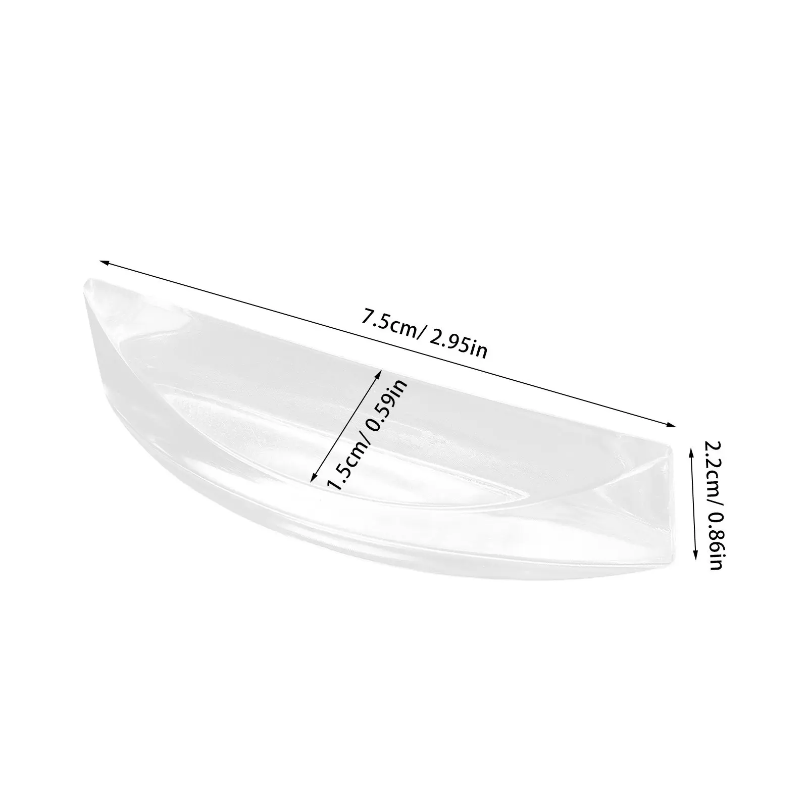 Acrylic Invisible Cabinet Pull Transparent Glass Door Handle Solid Ergonomic Curve for Wardrobes Display Cases Drawer Pulls