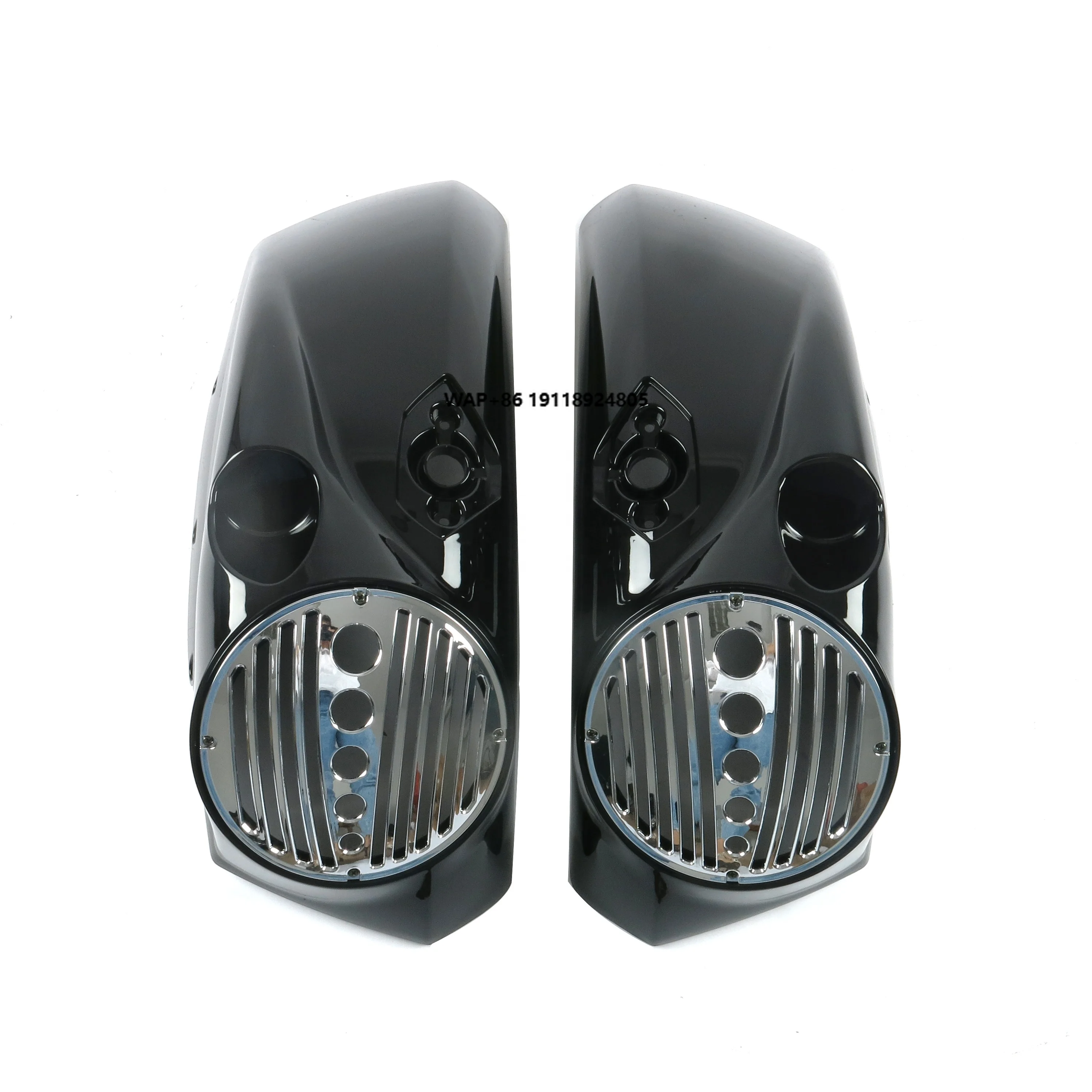 

ABS Motorcycle Audio Accessories 8' Saddlebag Speaker Lids with Cover for Cross Country