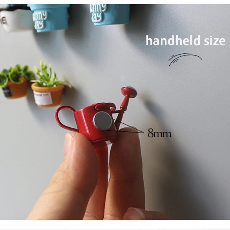Mini Watering Can Fridge Magnets Home Decoration Magnetic Refrigerator Ins Creative Garden Tool Fridge Magnet Collection