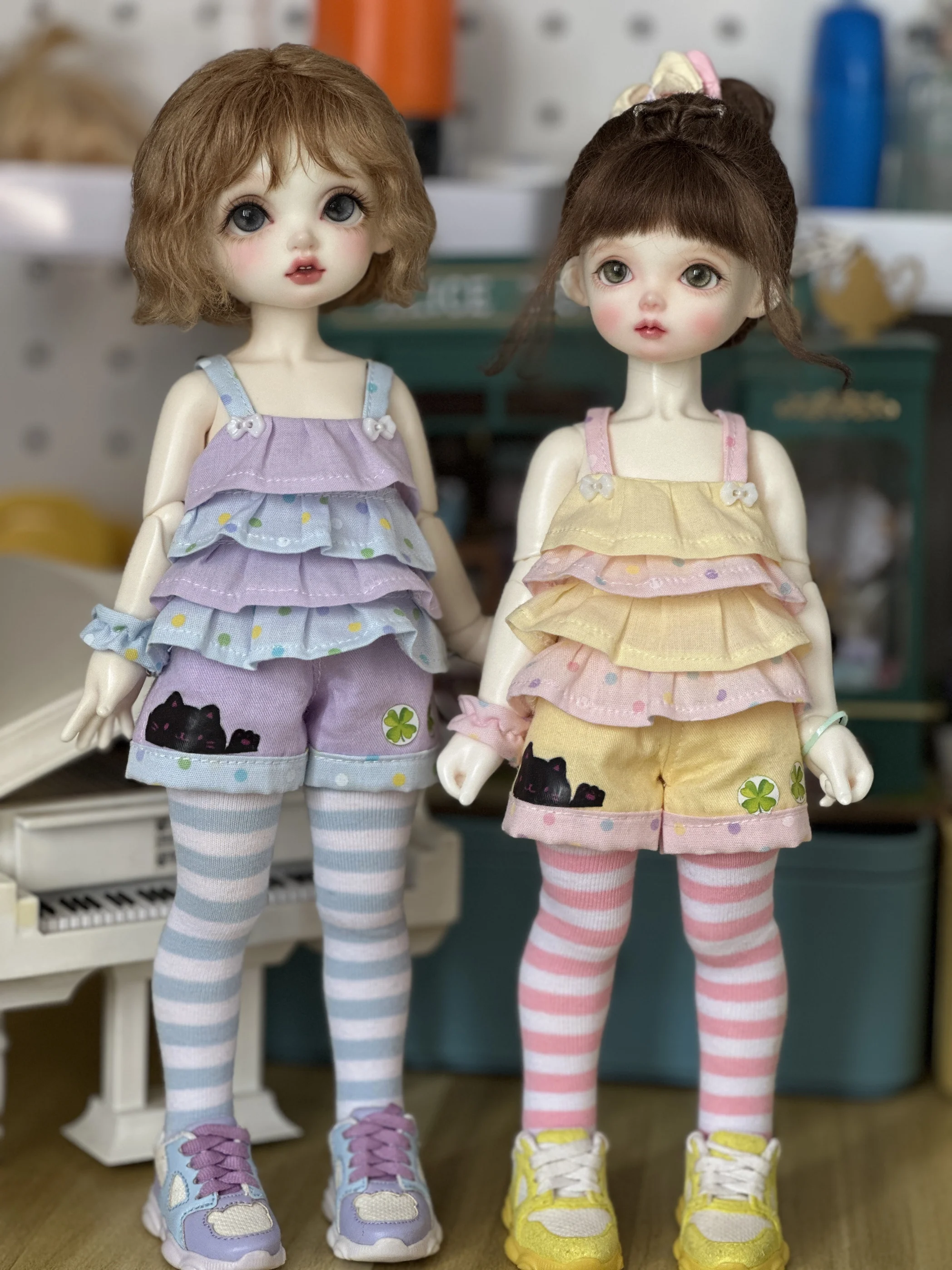 BJD doll clothes suitable for 1/4 1/5 1/6 size cute doll clothes skirt set doll accessories (4 points)