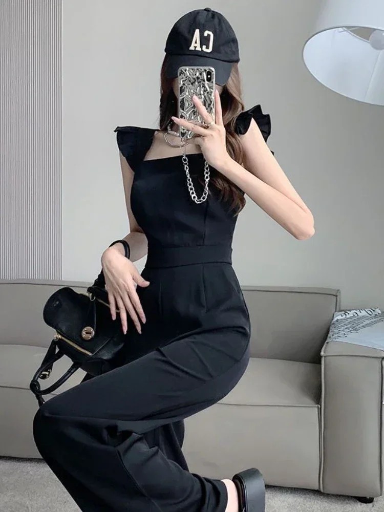 Jumpsuits Women Solid Designed Seductive Cozy Korean Style Simple New Ladies Summer Cool Leisure Fashion Classic All-match Ins