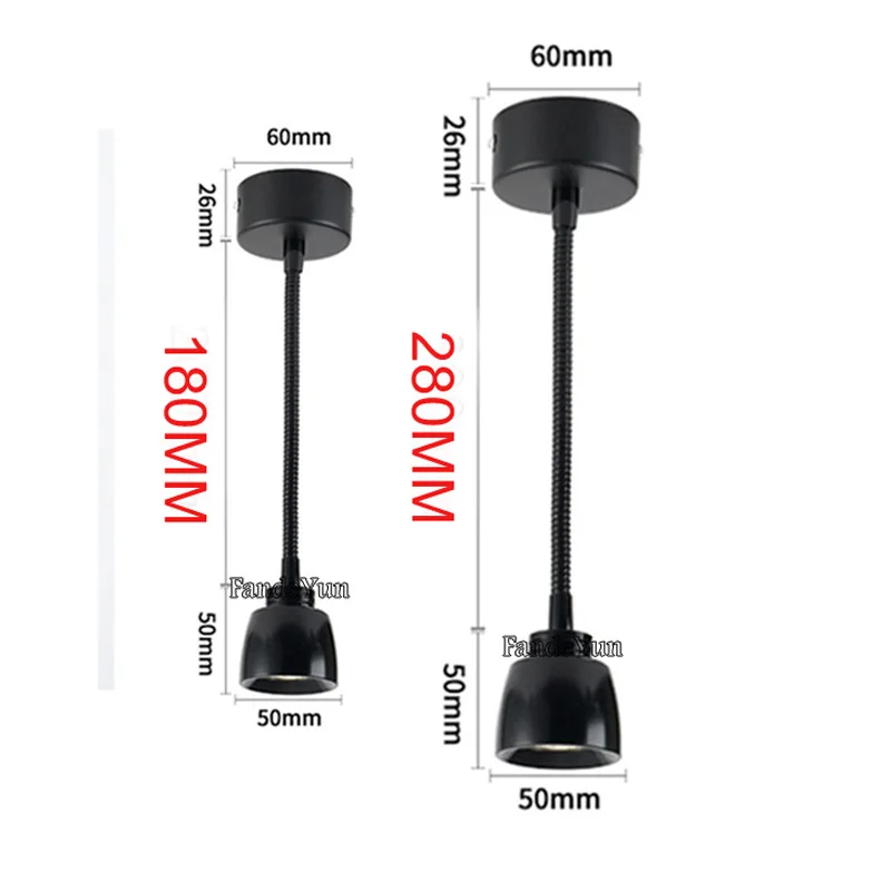 5W 7W LED Wall Lamp Bedroom Bedside Lamp White Black Silver Light Body 360 Degree Angle Adjustable Wall Light AC85-265V