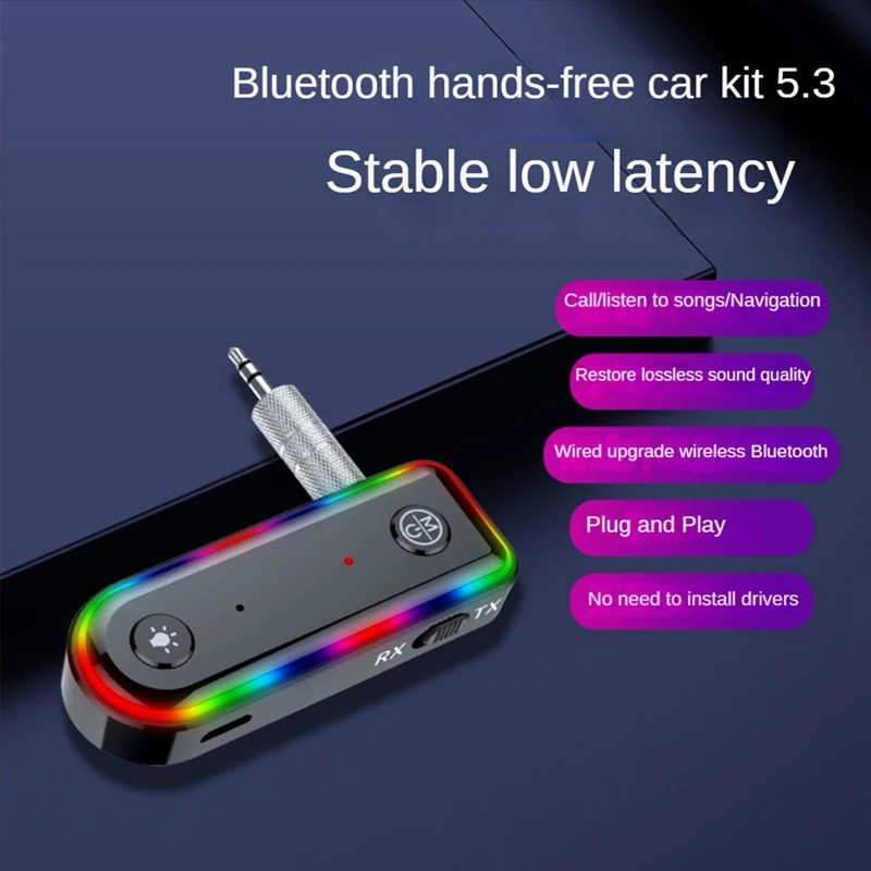 2 in 1 무선 블루투스 송신기 어댑터, 오디오 앰프, 3.5 리시버, 3.5mm