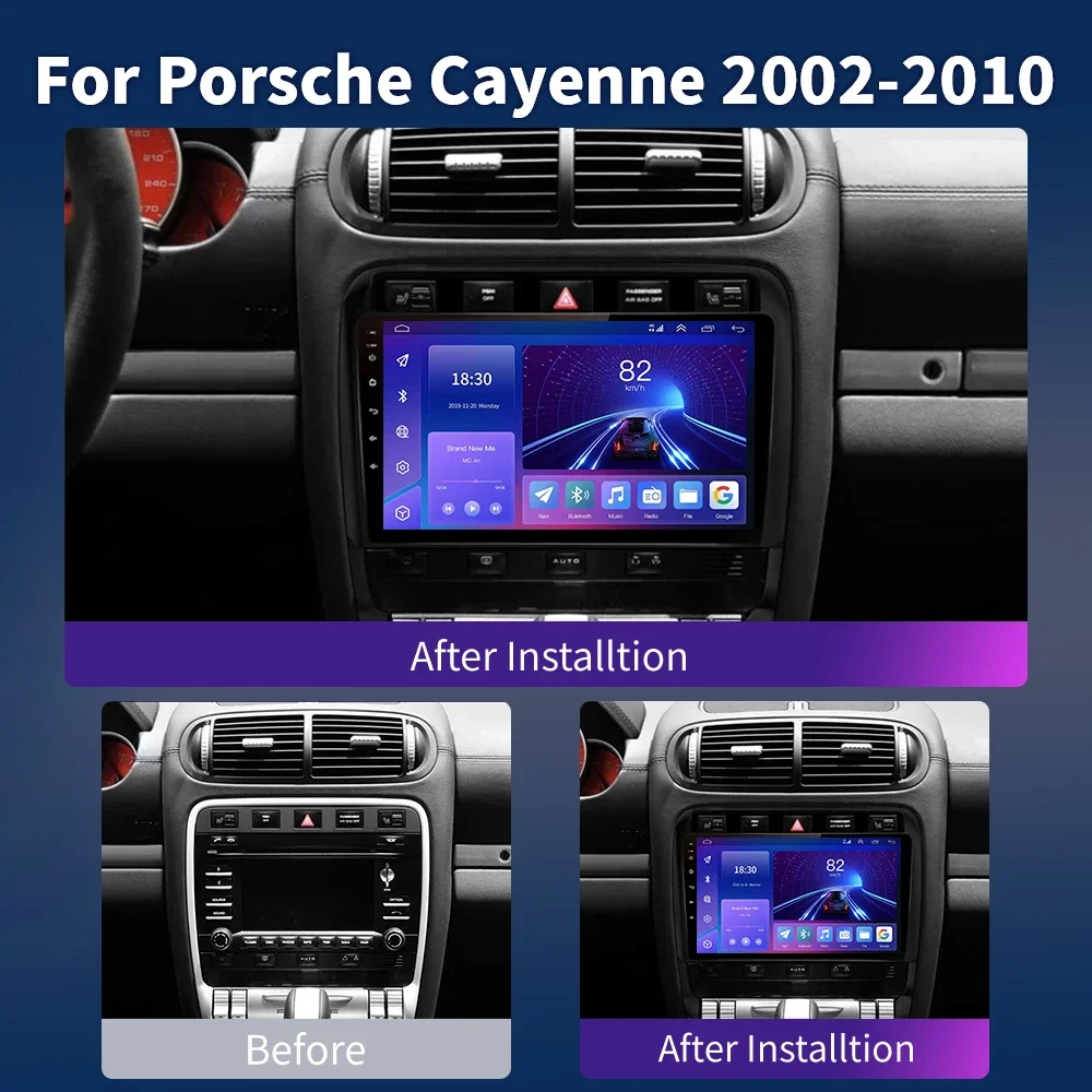 For Porsche Cayenne 1 9PA 2002-2010 Multimedia GPS autoradio 4G Car Radio Multimedia Video Player Navigation GPS Android 13