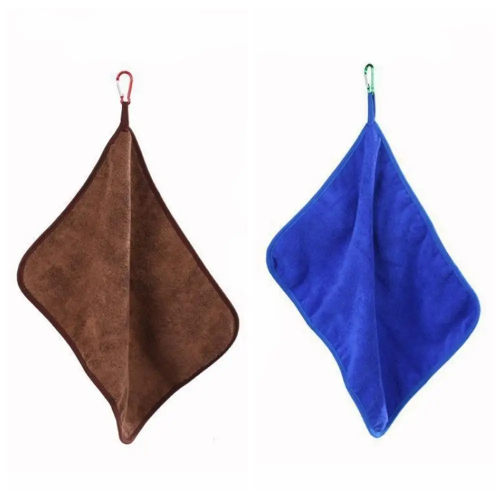 3pcs Thickened Fishing Towel Absorbent Non-stick Catching Fish Towel Quick-drying Portable Towel with Carabiner Fishing