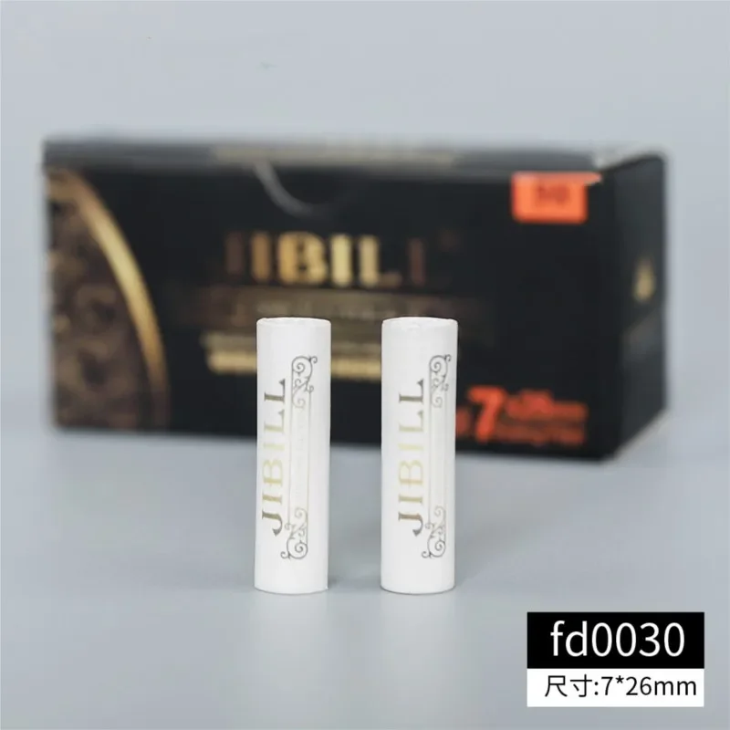 50Pcs 6/7mm Smoking Pipe Filters Tube Filter Double Sided Ceramic Activated Carbon Filter Tobacco Pipe Men Gift Box Accessories