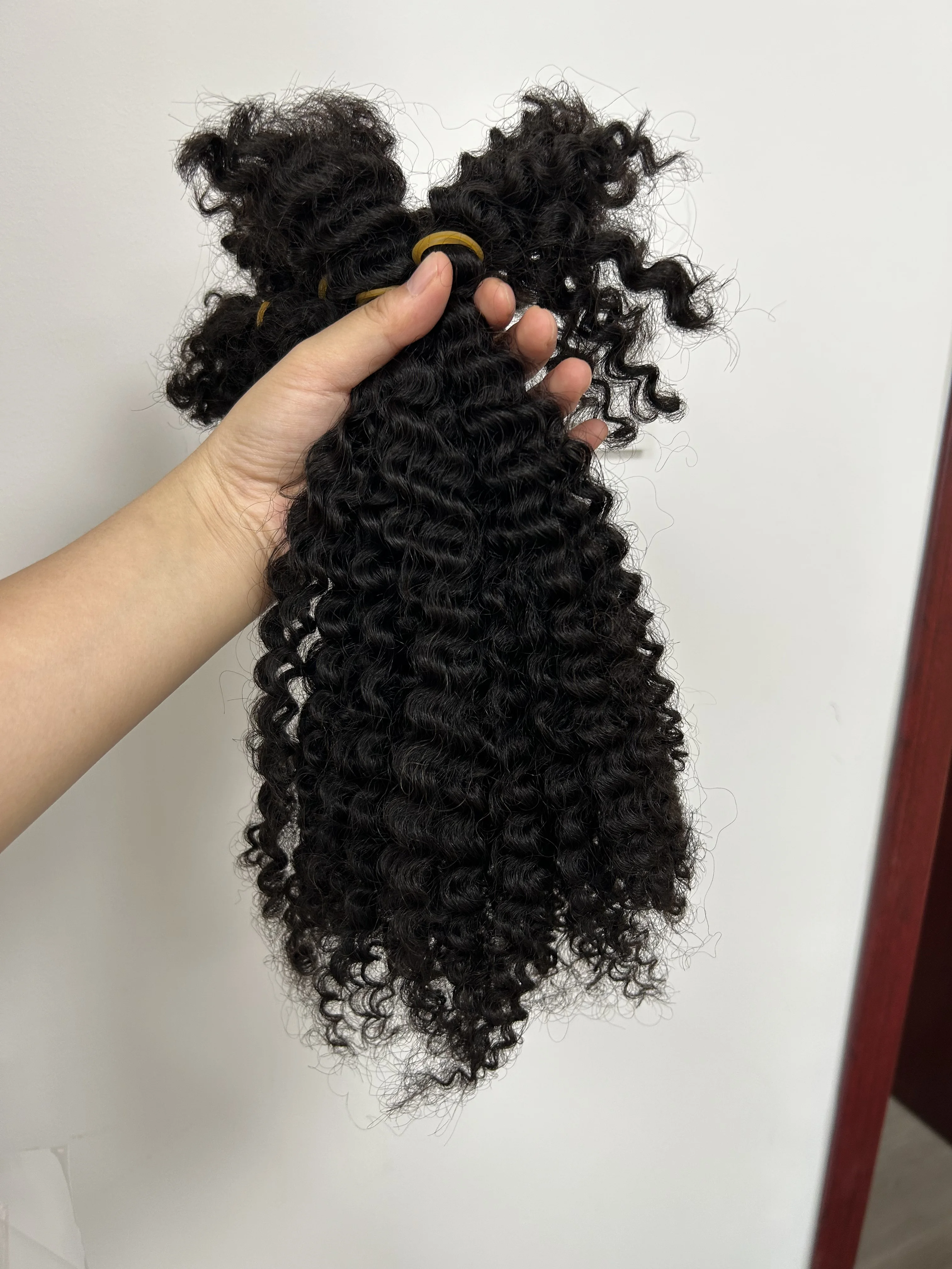 Extensions de cheveux afro crépus bouclés pour tressage au crochet, cheveux humains Microlocs, tresses en vrac, 100g, 4B, 4C