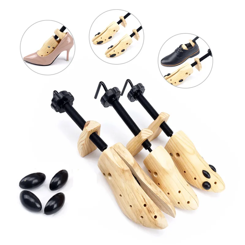 

Shoe Stretcher Wooden Shoes Tree Shaper Rack Pine Wood Adjustable Flats Pumps Boots Expander Shoe Trees Feet Care Men and Women