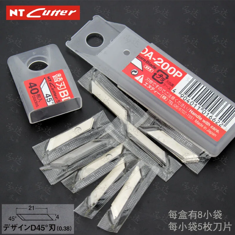 Imagem -02 - Japão nt Bdc200p Bda-200p 40 Facas de Caneta de Substituição Lâminas de Corte Bússola e Outras Facas de Tenda nt Bisturi