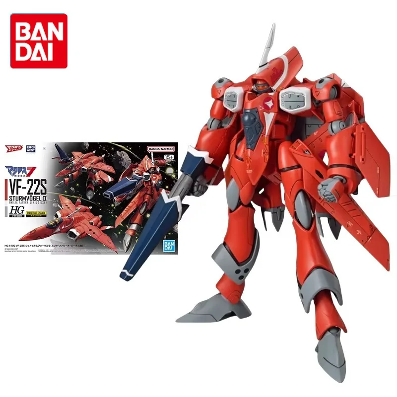 

Комплект модели Bandai, аниме-фигурка The Super Dimension Fortress Macross HG 1/100 VF-22S STURMVOGEL, экшн-фигурки, игрушки, подарки для детей