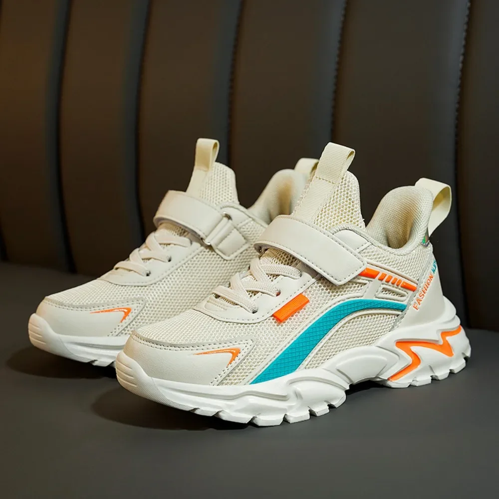 

Lightweight Children's Black Sneakers Breathable Mesh for Boys Casual Walking Shoes Non-slip Kid Girls' School Running Shoes