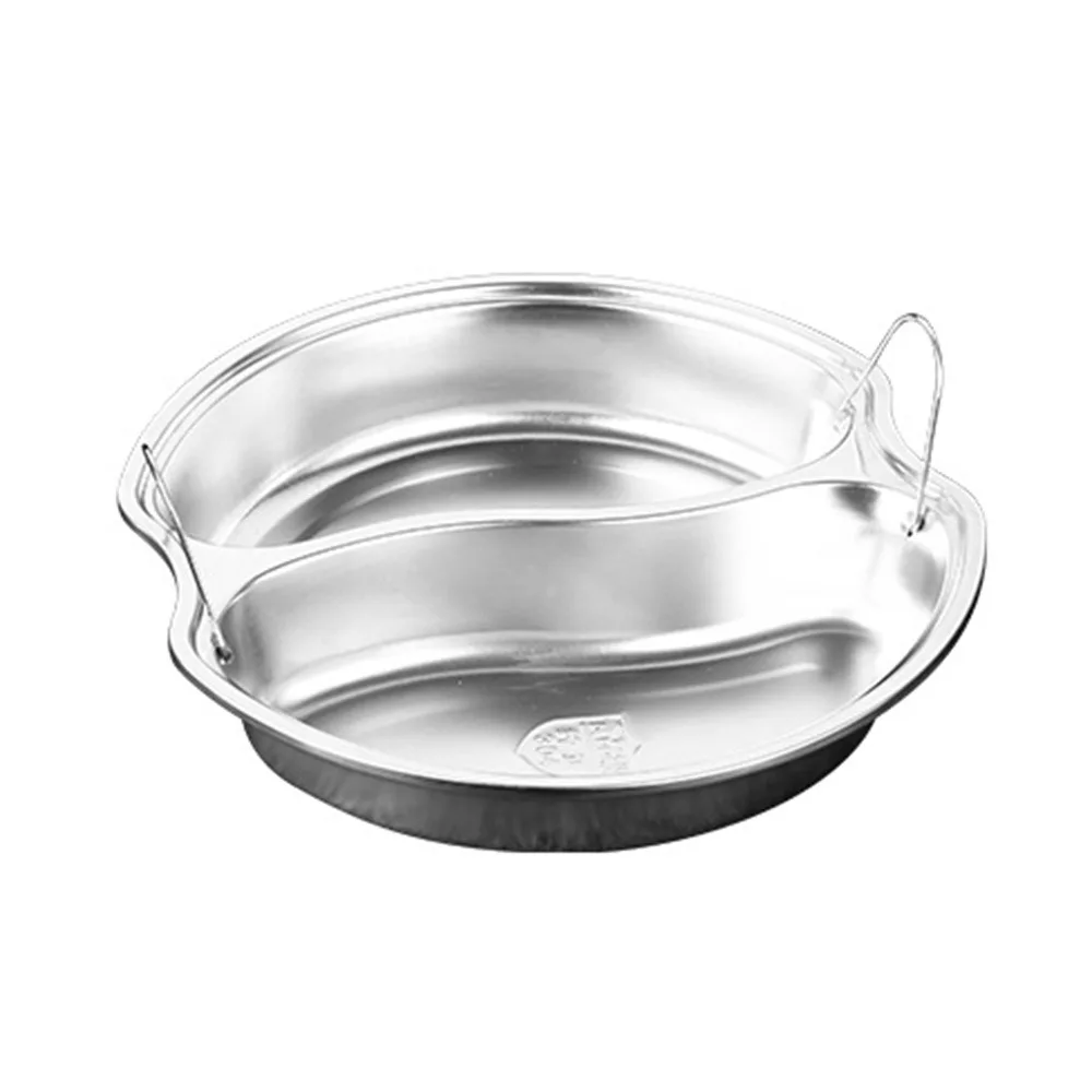 

Stackable Divided Food Steamer Tray with Handles Round Steamers Insert Food Pan Space Saving Efficient Cooking