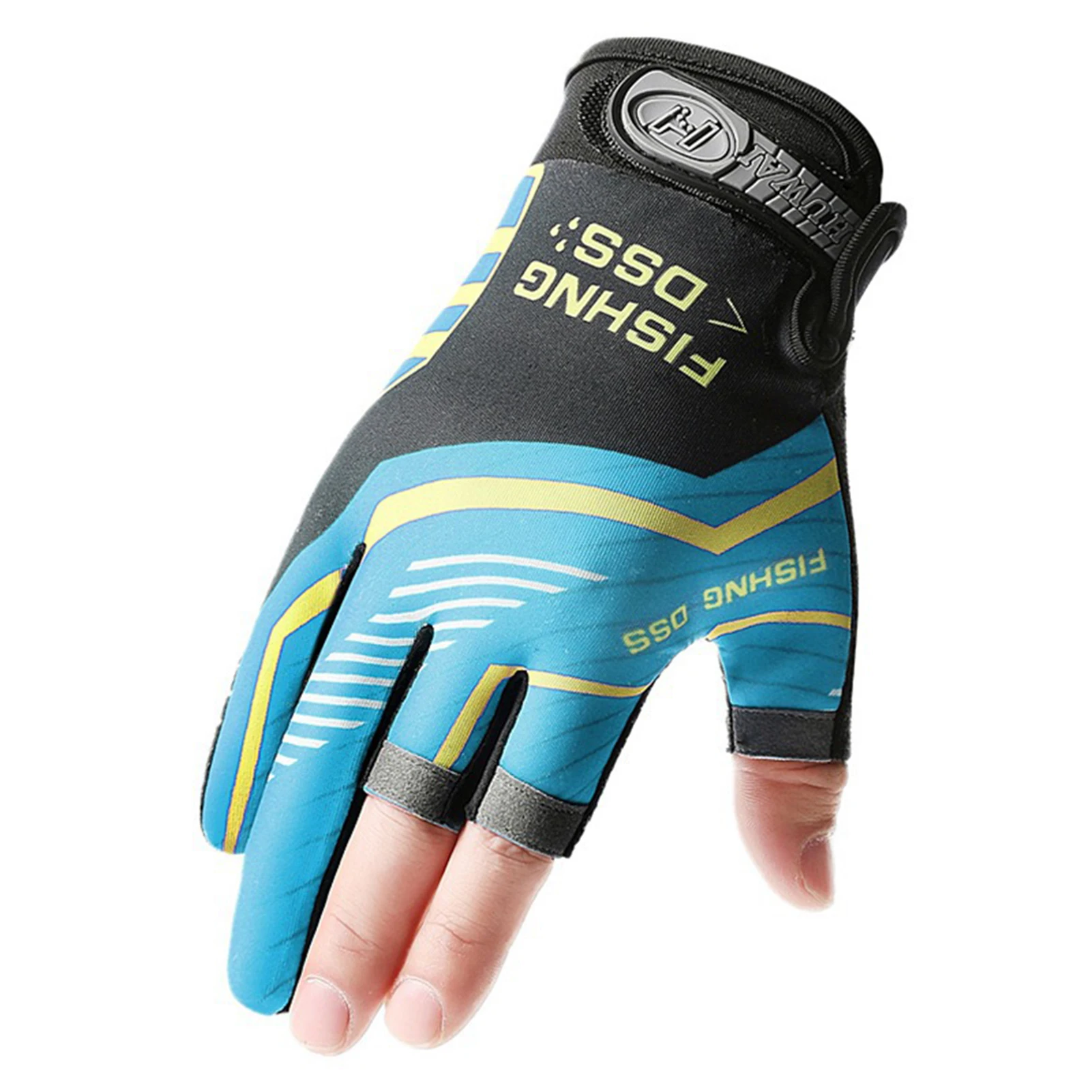 Anglerhandschuhe für Herren, Sommer-Dreifingerhandschuhe zum Angeln, Sonnenschutz, Rutschfeste Atmungsaktive Dünne Handschuhe für Autofahrer – Detail 7