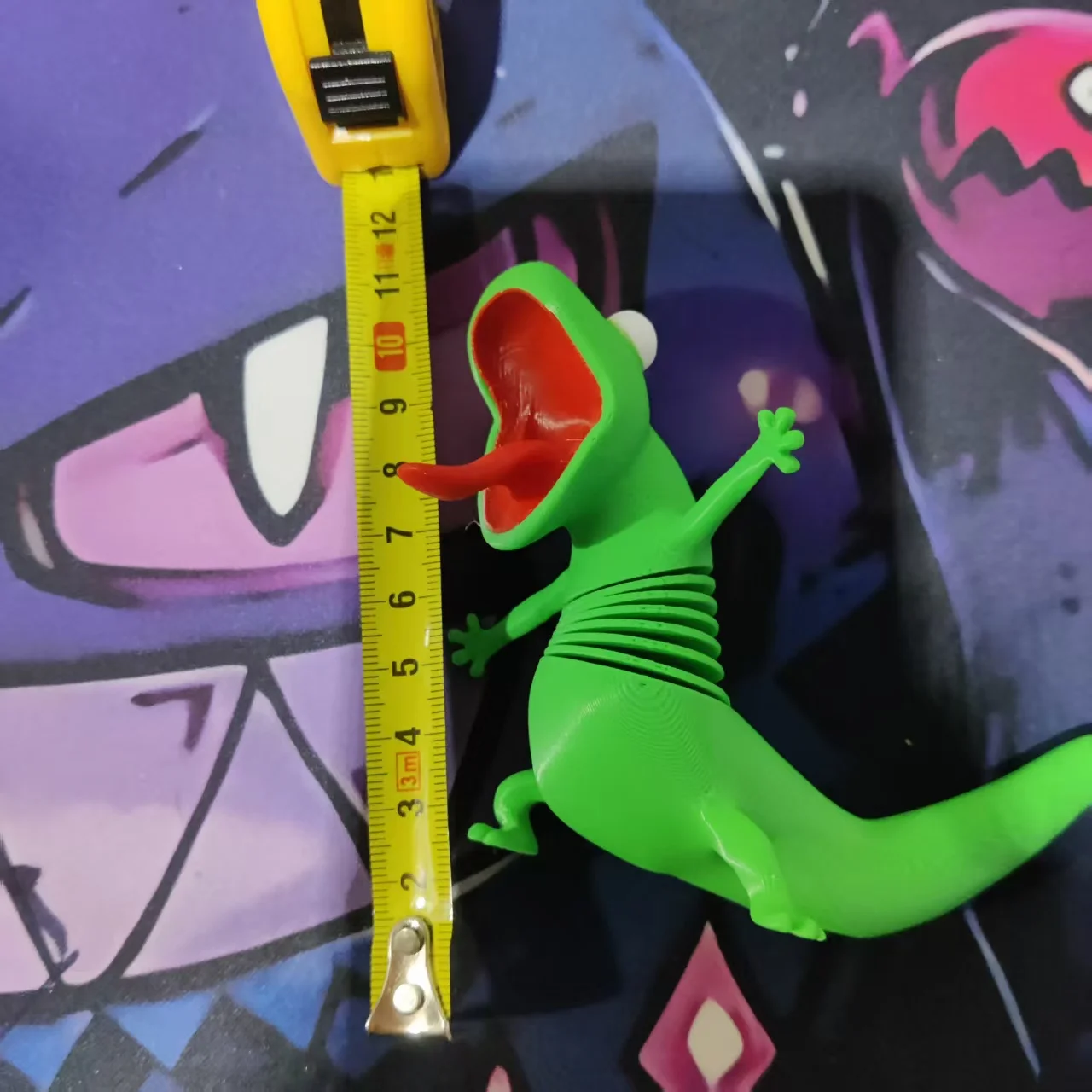Big Size 10CM Cute Green Lizard 3D Printed Figure Anime Animal Ornaments Desktop Decor Gift Collectible Model for Reptile Lovers