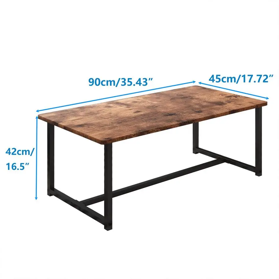 

Прямоугольный журнальный столик 35.4 для гостиной, современный журнальный столик в индустриальном стиле с металлическим каркасом для небольшого спа-салона