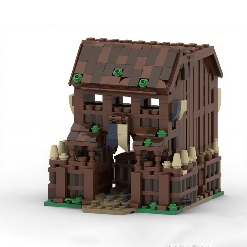 

424 шт. MOC Palisade Gate, расширение двора для Mini Blaustein Castle, детальная модель «сделай сам», строительные блоки, игрушки на день рождения, подарок