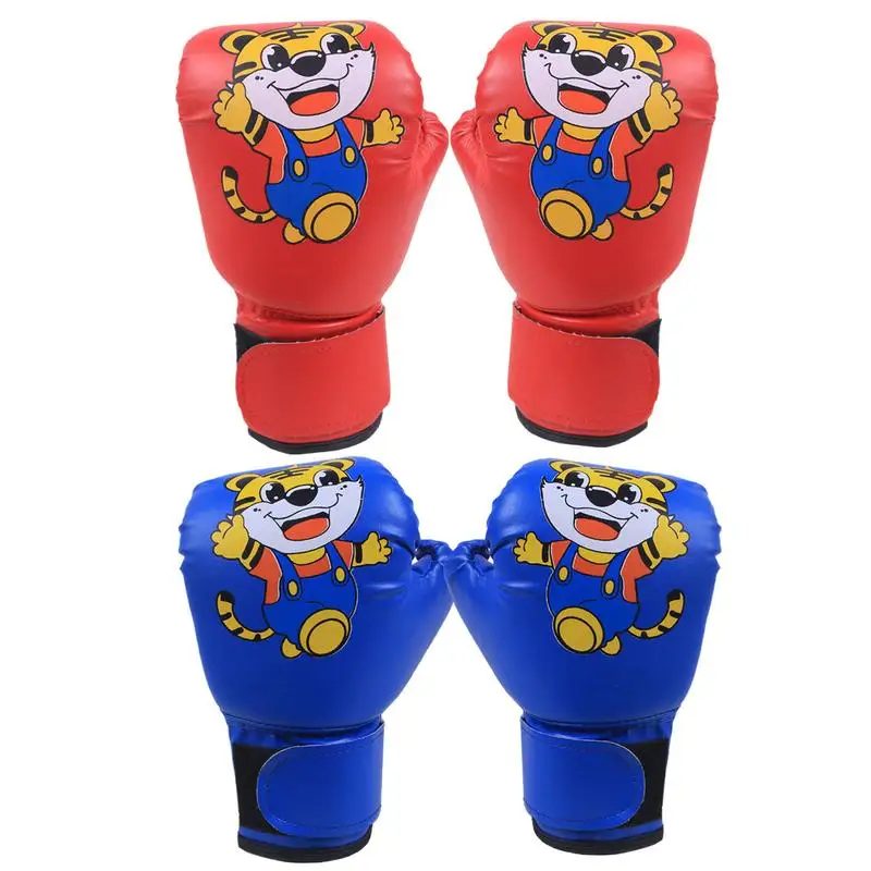 

Kids Punching Gloves PU Leather Breathable Cartoon Pattern Junior Training Mitt Training Sparring Gloves Punching Gloves For Age