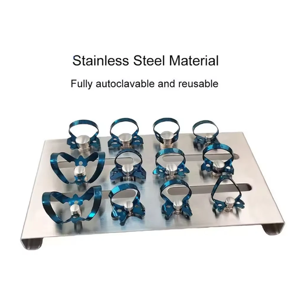

1 Set Dental Endodontic Rubber Dam Clamps Restorative Clips Dam Clamp Dental Stainless Steel Tray Holder Dentist Equipment