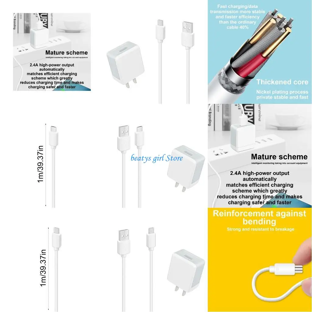 

C7AB SK-T3 USB Type C Cable for P50 P40 Super 2.4A Fast Charging USB C Data Cable Wire Cord